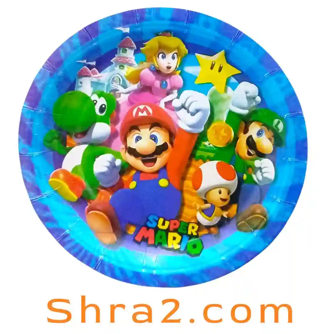 اطباق كرتون شكل سوبر ماريو 10 قطع